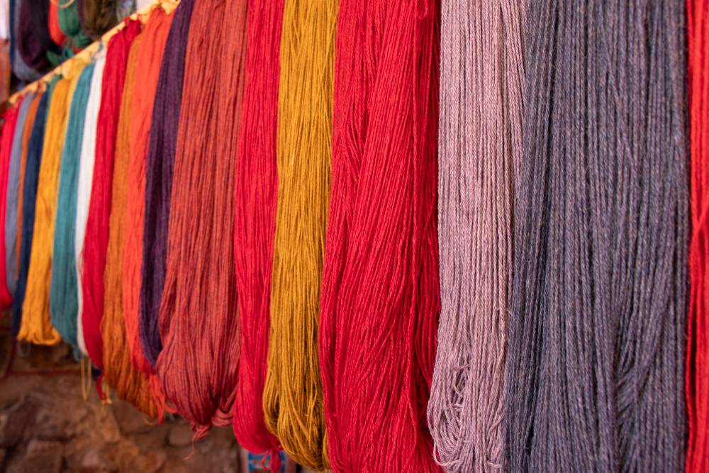 Alpacas wool in Peru