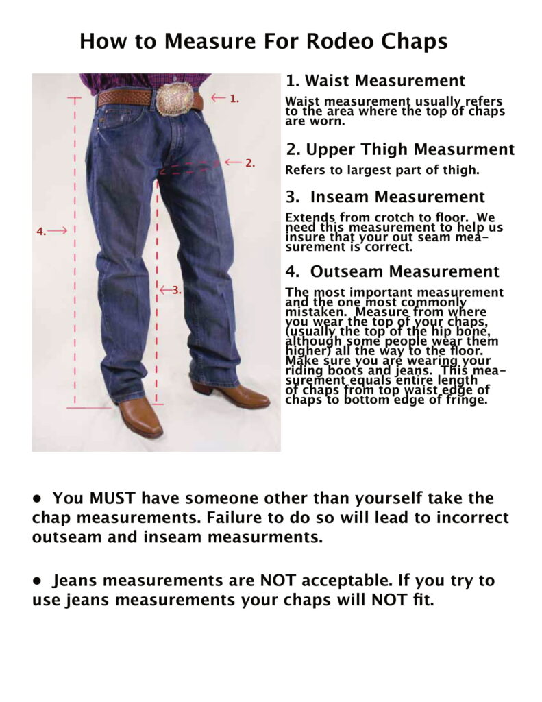 How to Measure for Chaps chart