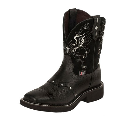 Justin Mandra Black Boots