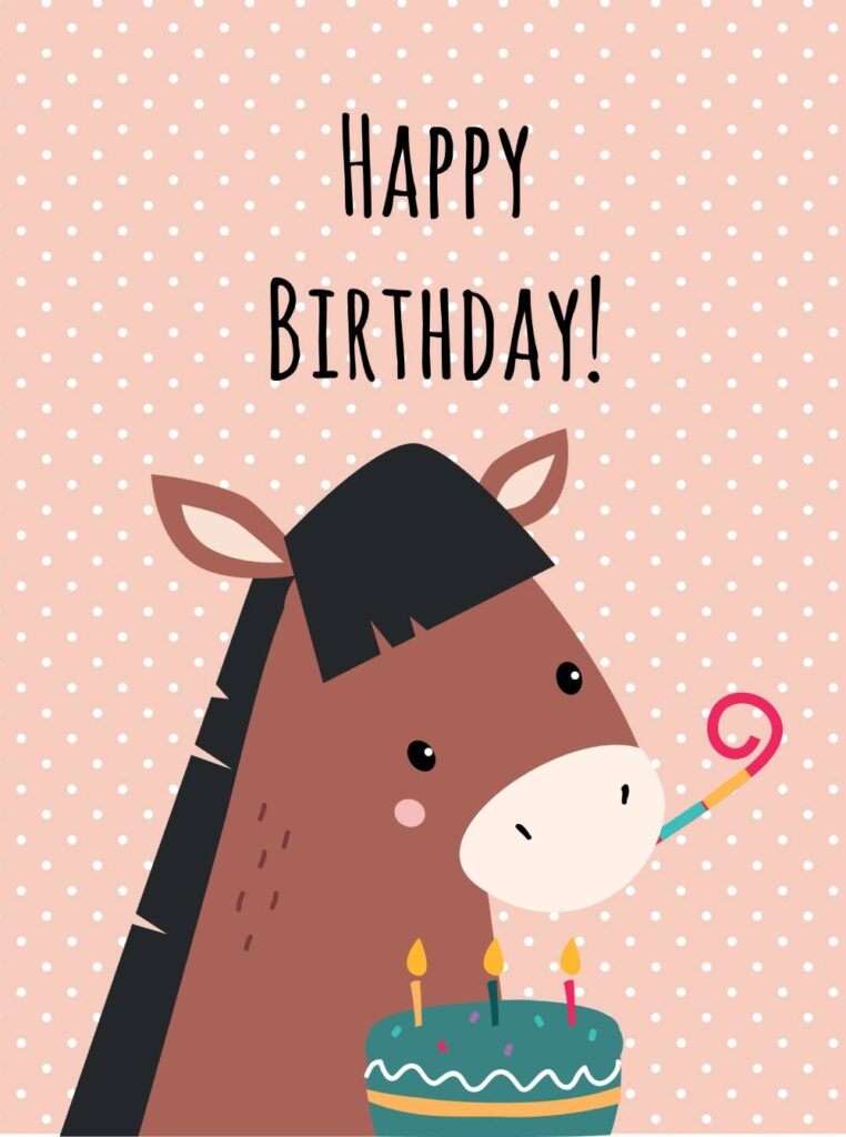 happy birthday horse cake