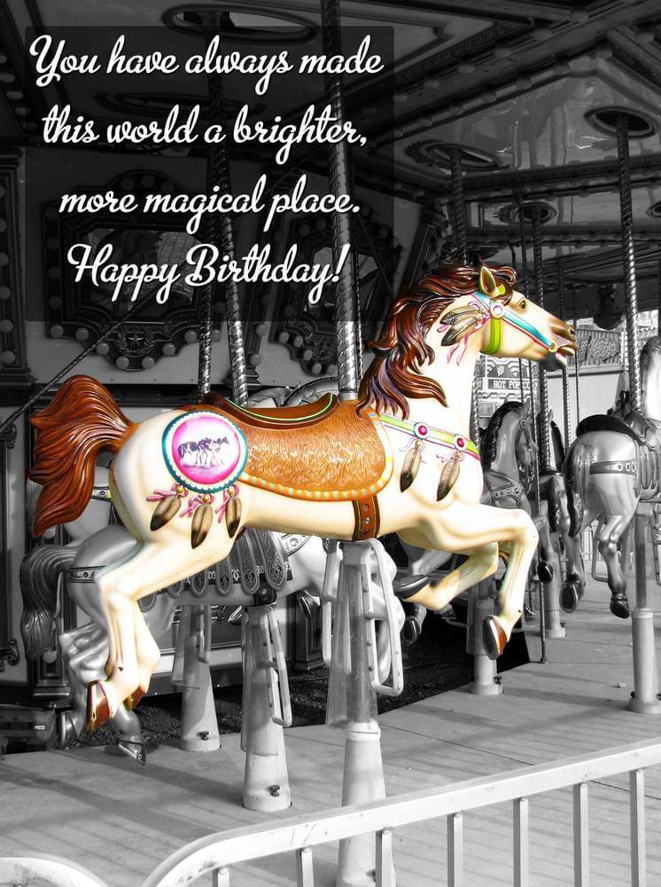 happy birthday horse carousel