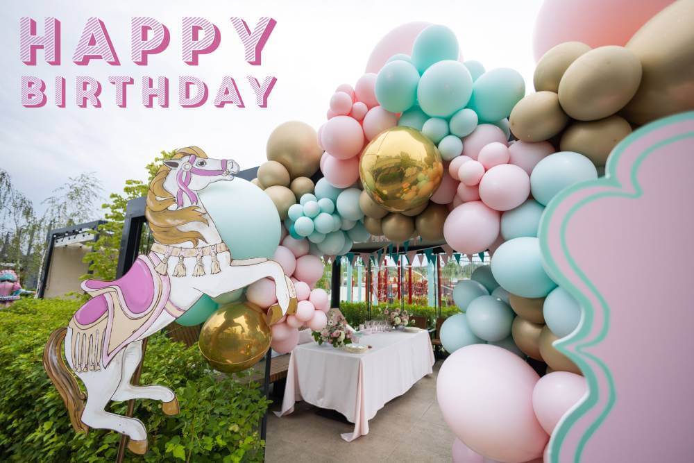 horse balloons happy birthday