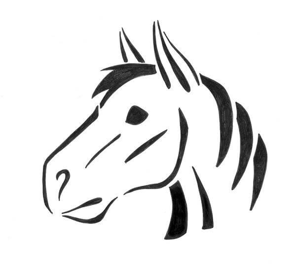 horse head pumpkin stencil