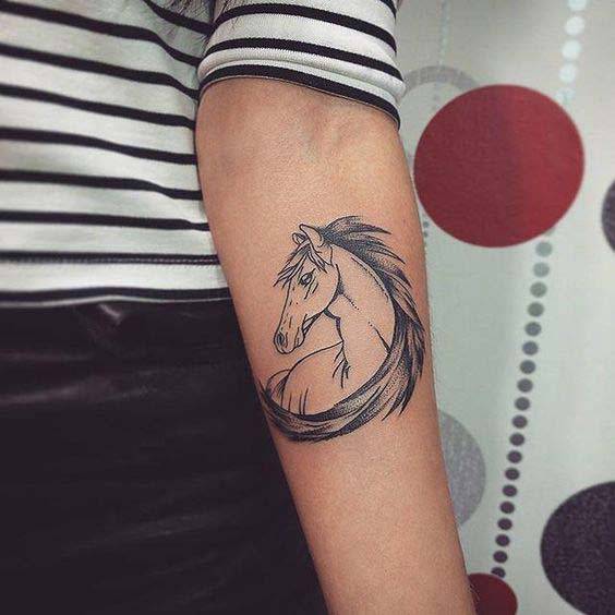 horse tattoo on arm