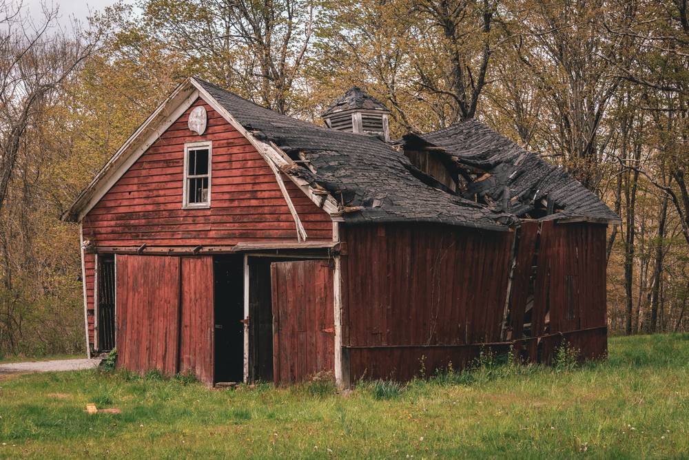 ruined horse barn