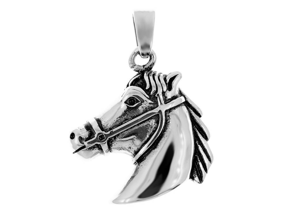 silver horse pendant