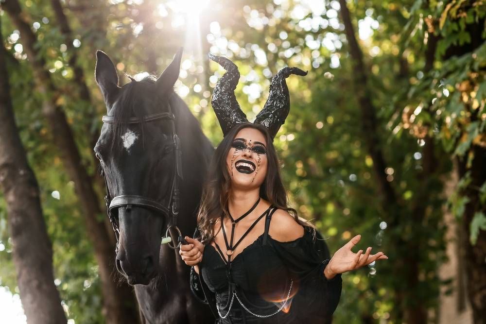 witch horse and rider costume